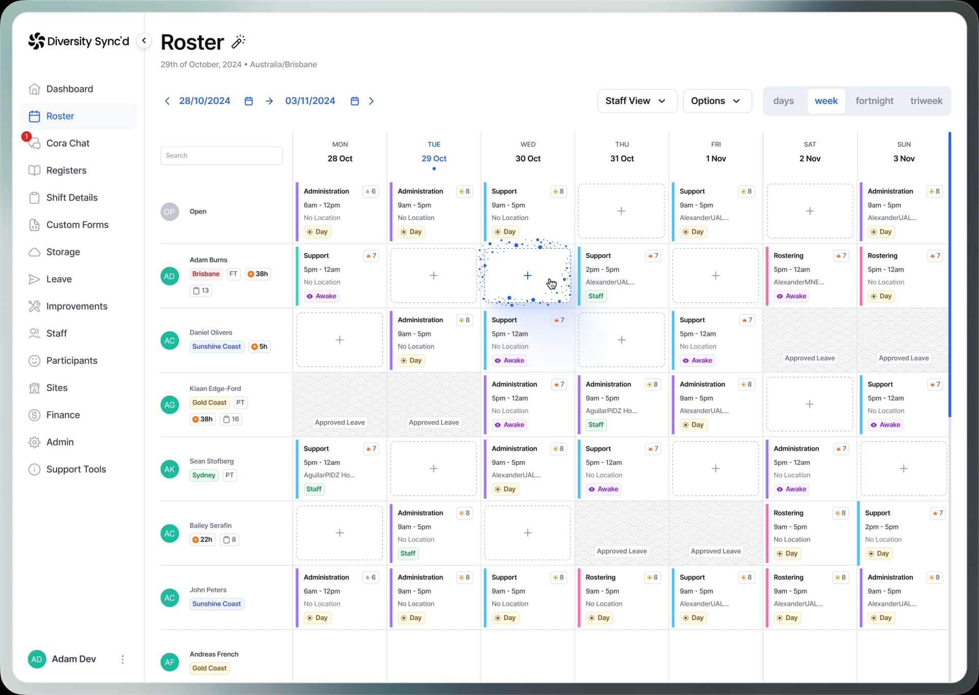Roster View